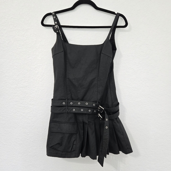 Zara Dresses & Skirts - Zara Waxed Box Pleat Dress S Whimsigoth Belted Drop Waist‎